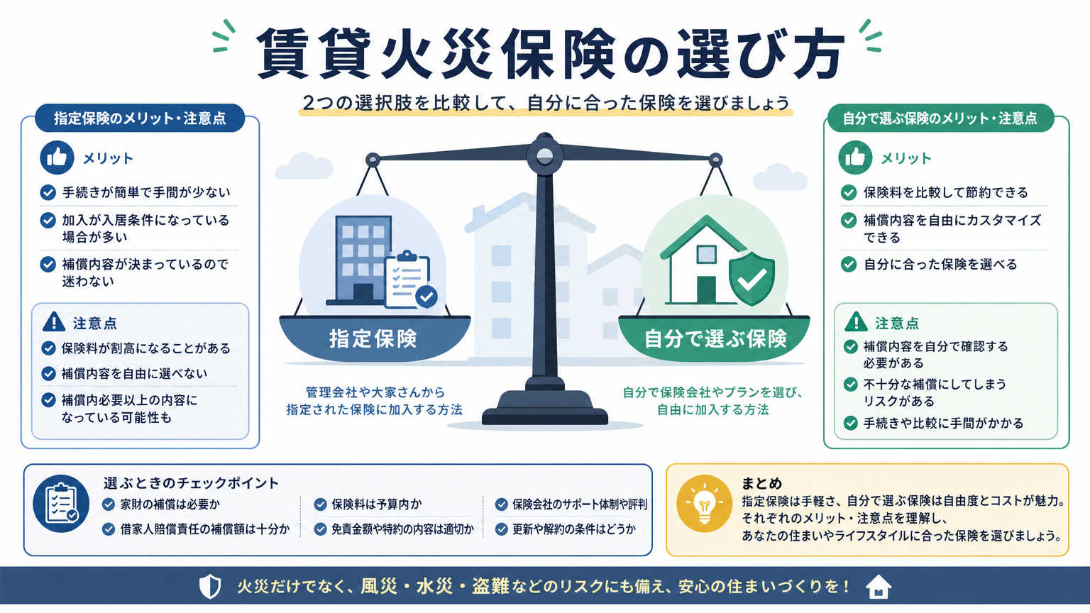 賃貸の火災保険の選び方